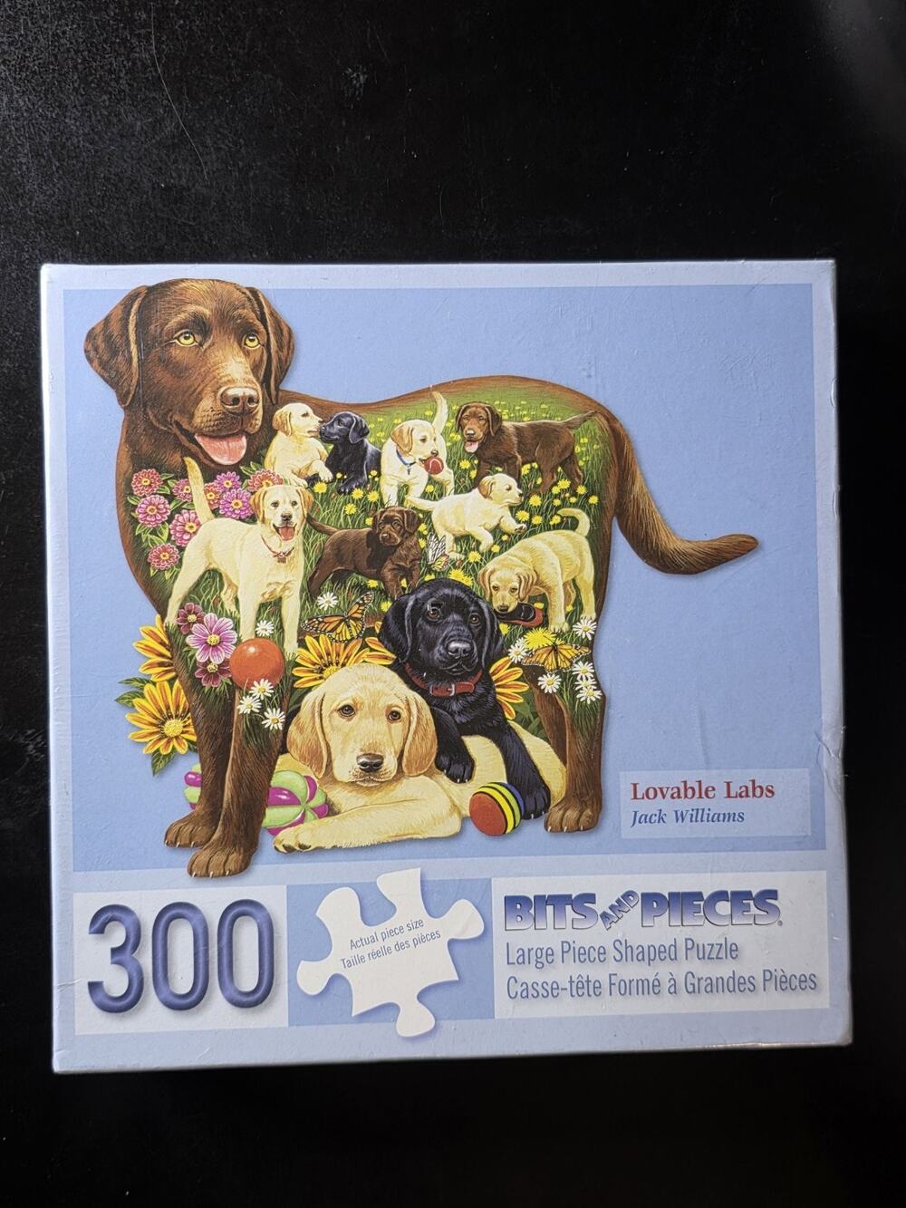 Bits & Pieces "Lovable Labs" Dogs Puppies 300 Large Piece Puzzle 6+~New